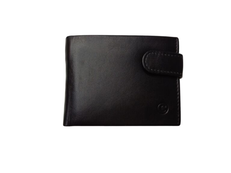 Cartera piel caballero negro 2503