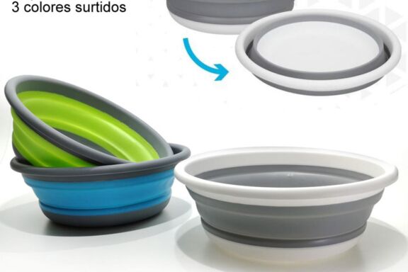 Barreño plegable de 9 litros