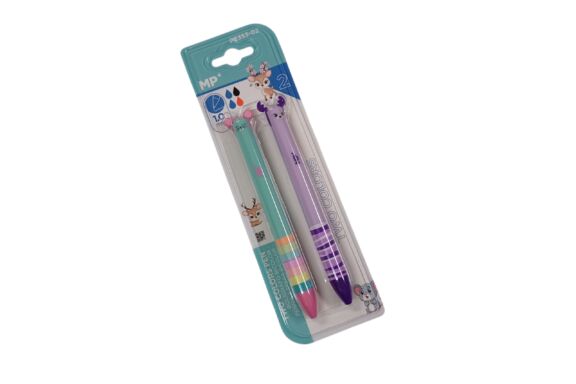 Set2 Bolígrafos Bicolor Animales MP